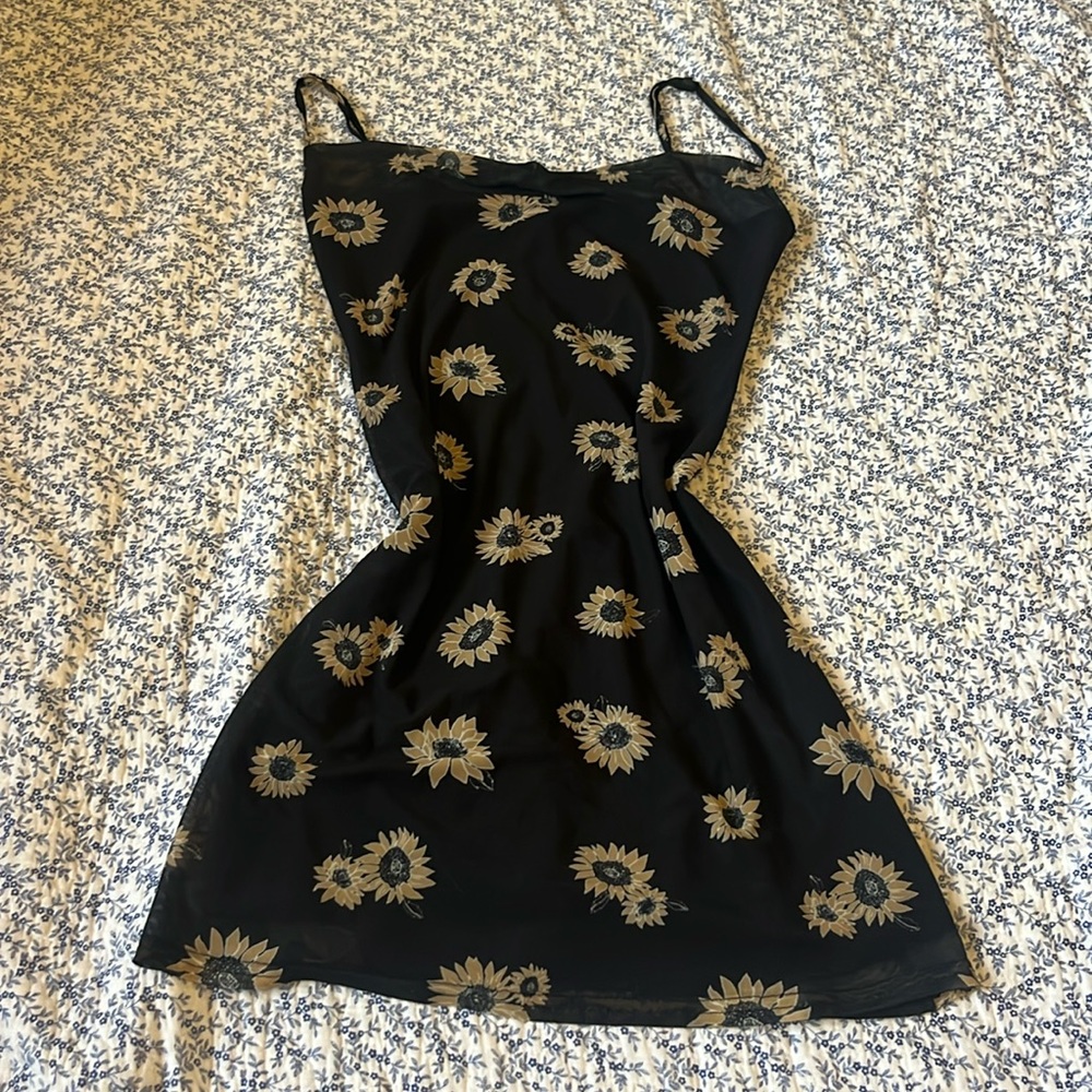 Topshop Daisy Cowl Neck Mini Dress